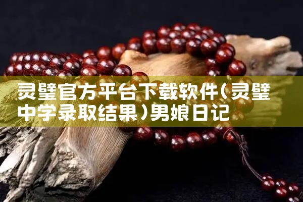 灵璧官方平台下载软件|男娘日记