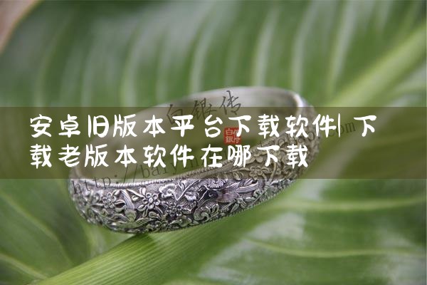 安卓旧版本平台下载软件