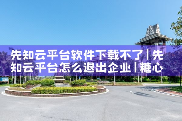 先知云平台软件下载不了|糖心Vlog入口